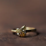Fancy diamonds cluster ring