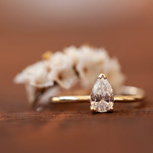 Classy pear diamond engagement ring