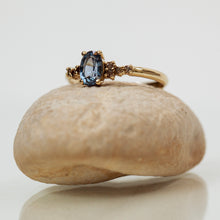 Load image into Gallery viewer, smoky sapphire cluster ring
