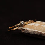 White diamond branch ring