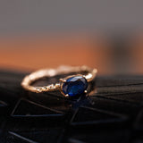 Sapphire Branch solitaire ring