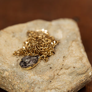 Meteorite & fingerprint necklace