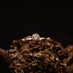 White diamond branch ring