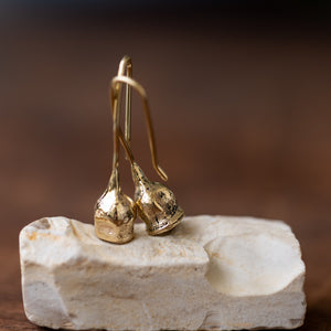 Cone gold earrings