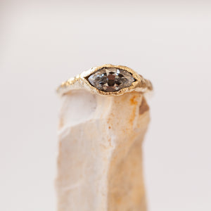 Marquise concave ring