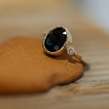 Load image into Gallery viewer, Large oval blue sapphire branch ring
