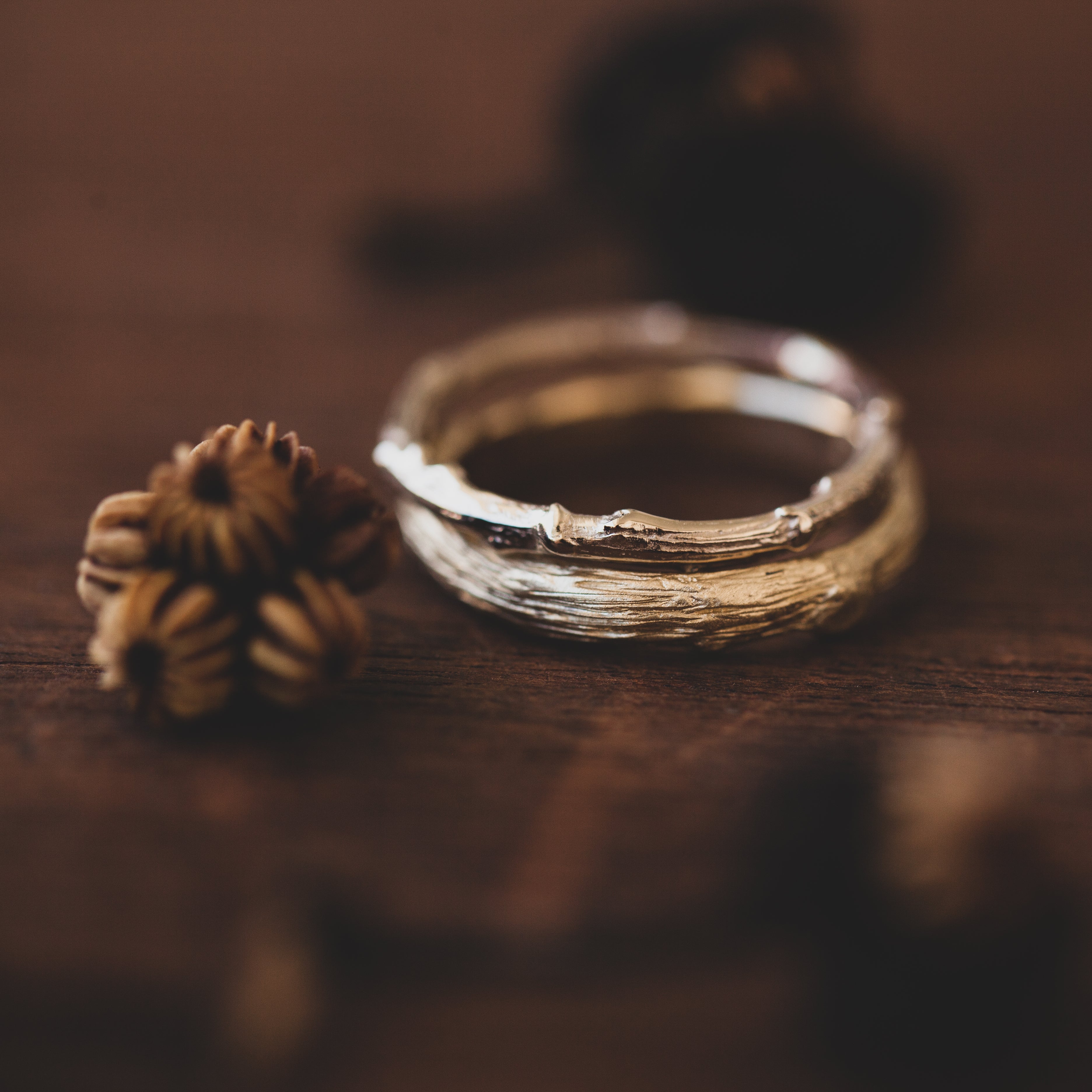 Duo wedding bands trunk & branch