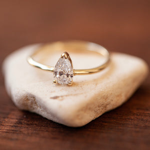 Classy pear diamond engagement ring