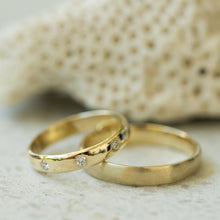 Load image into Gallery viewer, Smoothed raw wedding rings
