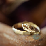 Infinity branch & raw wedding rings