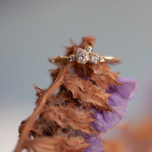 Branch cluster diamond ring