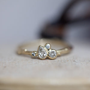 Branch cluster diamond ring