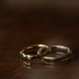 Raw second skin wedding rings
