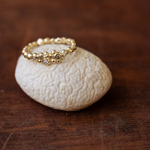 Classic Bubbles gold ring