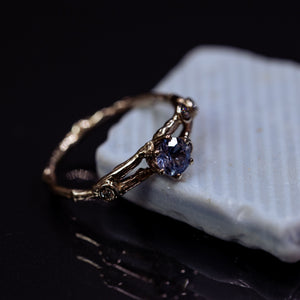 Sapphire branches engagement ring