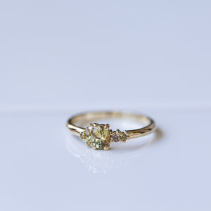 Yellow Sapphire Spring cluster ring
