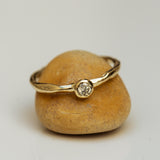 Gentle raw champagne ring