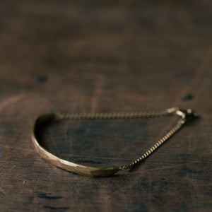 Faceted gold bracelet