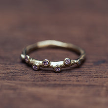 Load image into Gallery viewer, Bubbly pink sapphires raw ring
