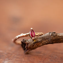 Load image into Gallery viewer, Ruby marquise branch ring
