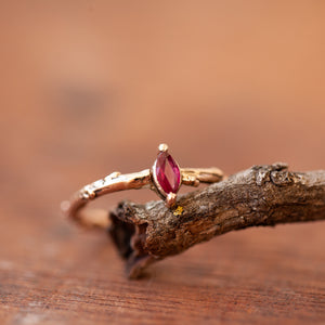 Ruby marquise branch ring