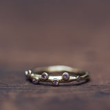 Bubbly pink sapphires raw ring