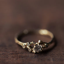 טען תמונה לצפייה בגלריה, Asymmetrical spreading branch ring champagne diamonds
