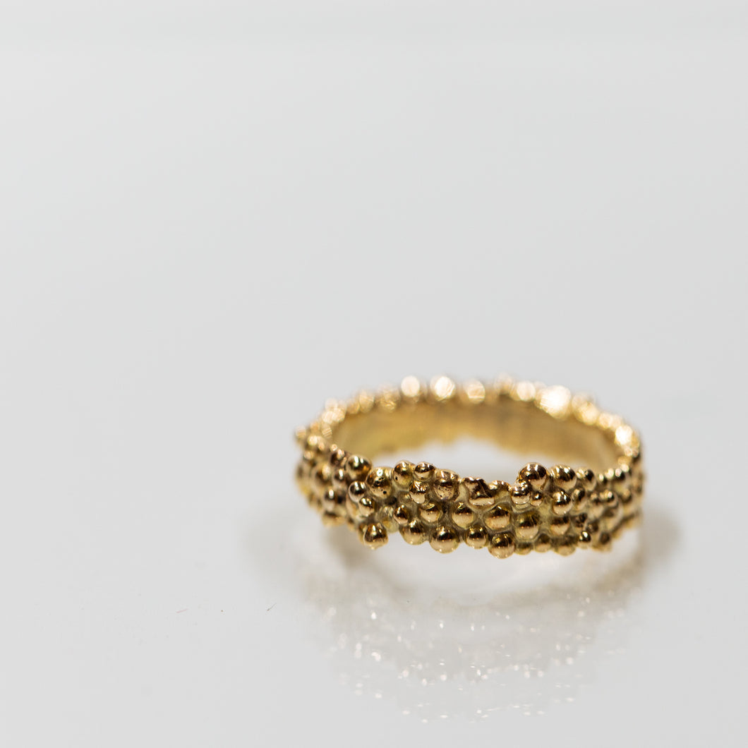 Bubble gold ring
