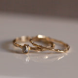 טבעת ענף יהלום גולמית