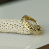 Reef coral gold ring