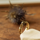 Raw diamond gold ring