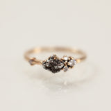Meteorite diamond cluster ring