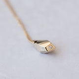14K Faceted-crystal necklace