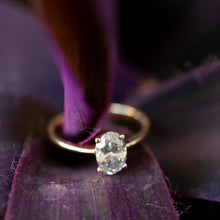 Load image into Gallery viewer, Diamond oval solitaire ring
