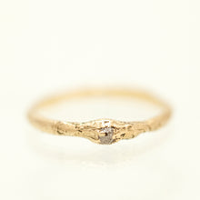 Load image into Gallery viewer, Raw gold ring with raw diamond
