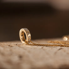 Load image into Gallery viewer, Diamonds set Mini-ring necklace

