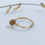 pinecone branch gold ring