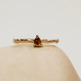 Brown pear branch ring