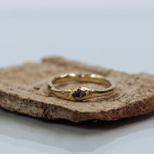 Load image into Gallery viewer, Raw gold ring with rough diamond
