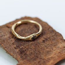 Load image into Gallery viewer, Raw gold ring with rough diamond
