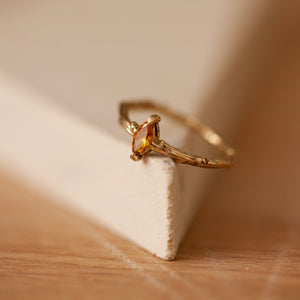 Marquise diamond branch ring