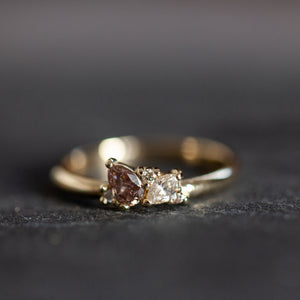 Marquise & pear cluster ring