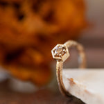 Hexagon solitaire ring