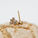 Elegant asymmetric cluster earrings