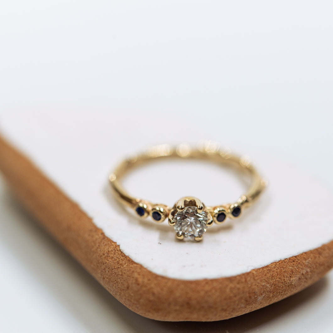 Mystical Sapphires & diamond branch ring