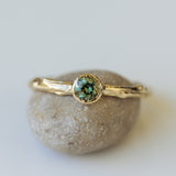 Parti sapphire branch ring