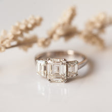 Load image into Gallery viewer, Emerald cut engagement ring
