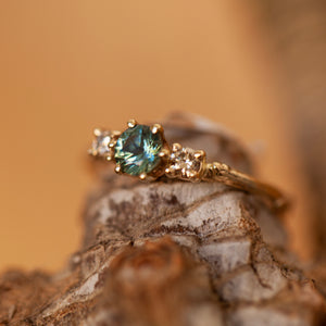 Party Sapphire dainty branch ring