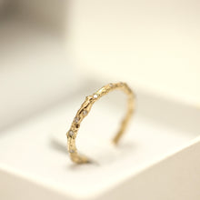 Load image into Gallery viewer, 14k gold scattered Diamonds branch rings
