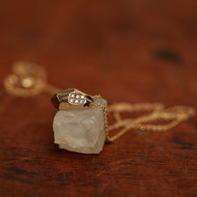 Load image into Gallery viewer, Faceted Crystal &amp; diamonds pendant
